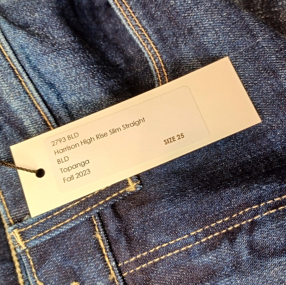 NWT L’agence Harrison High Rise Slim Straight Size 25 - Picture 6 of 8